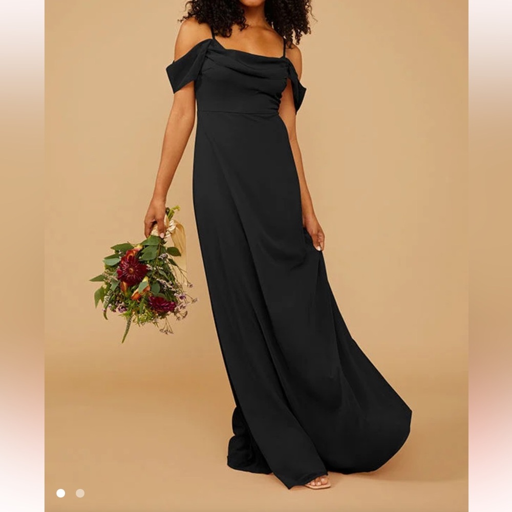 NWT Vow’d CHIC CHIFFON ARBOR DRESS black off the shoulder size 2